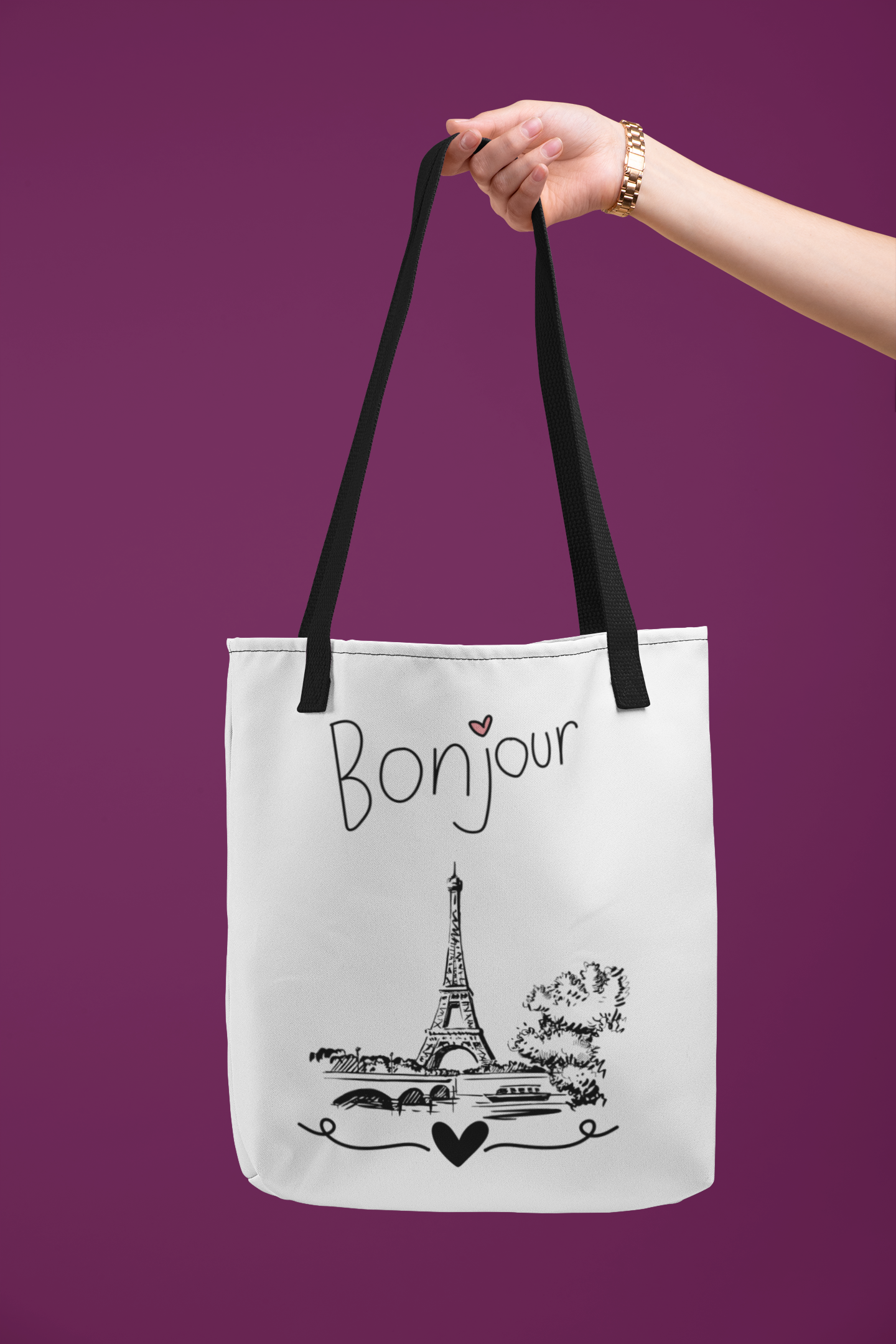 Tote bag Bonjour