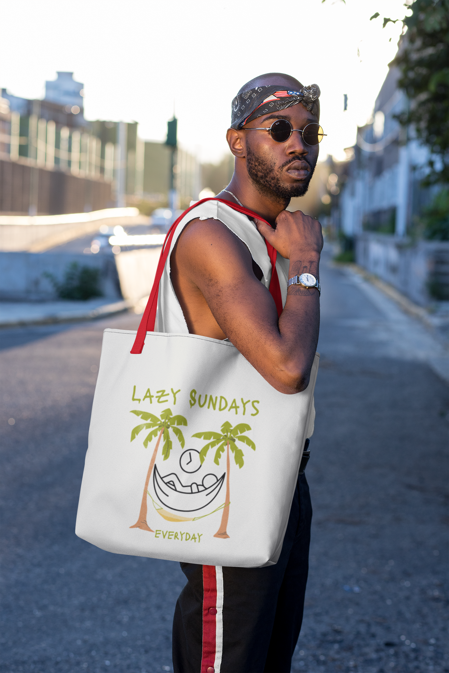 Tote bag Lazy Sundays