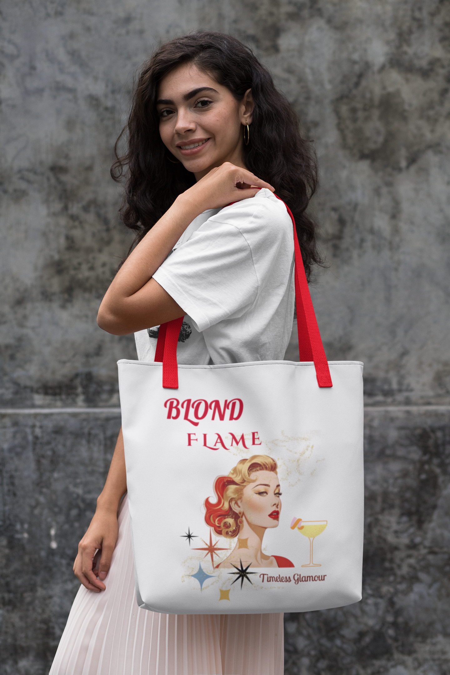 Tote bag Blond Flame