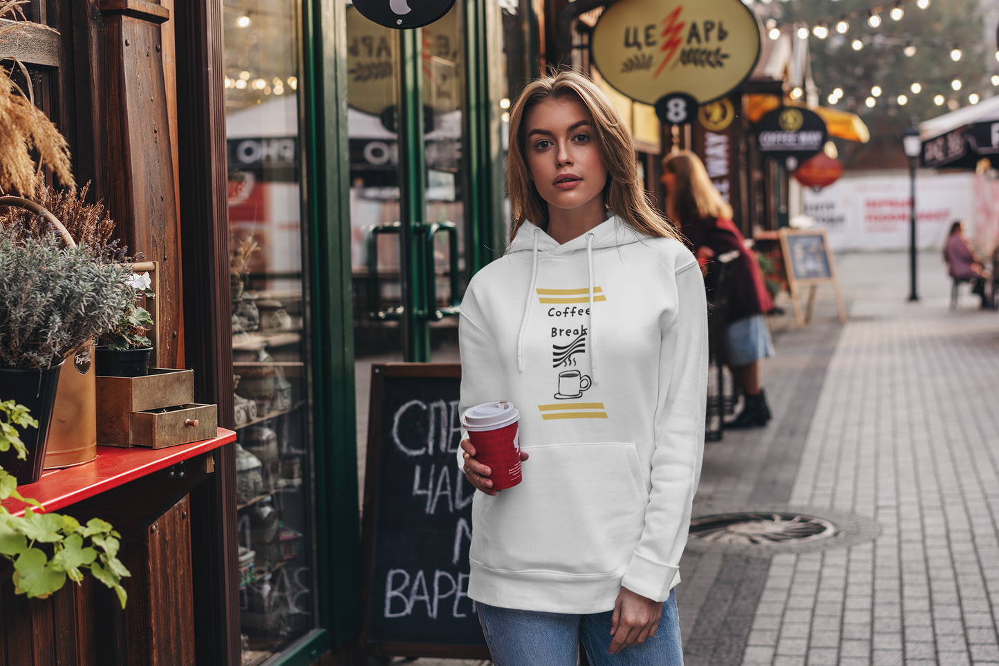 Coffee Break Unisex essential eco hoodie