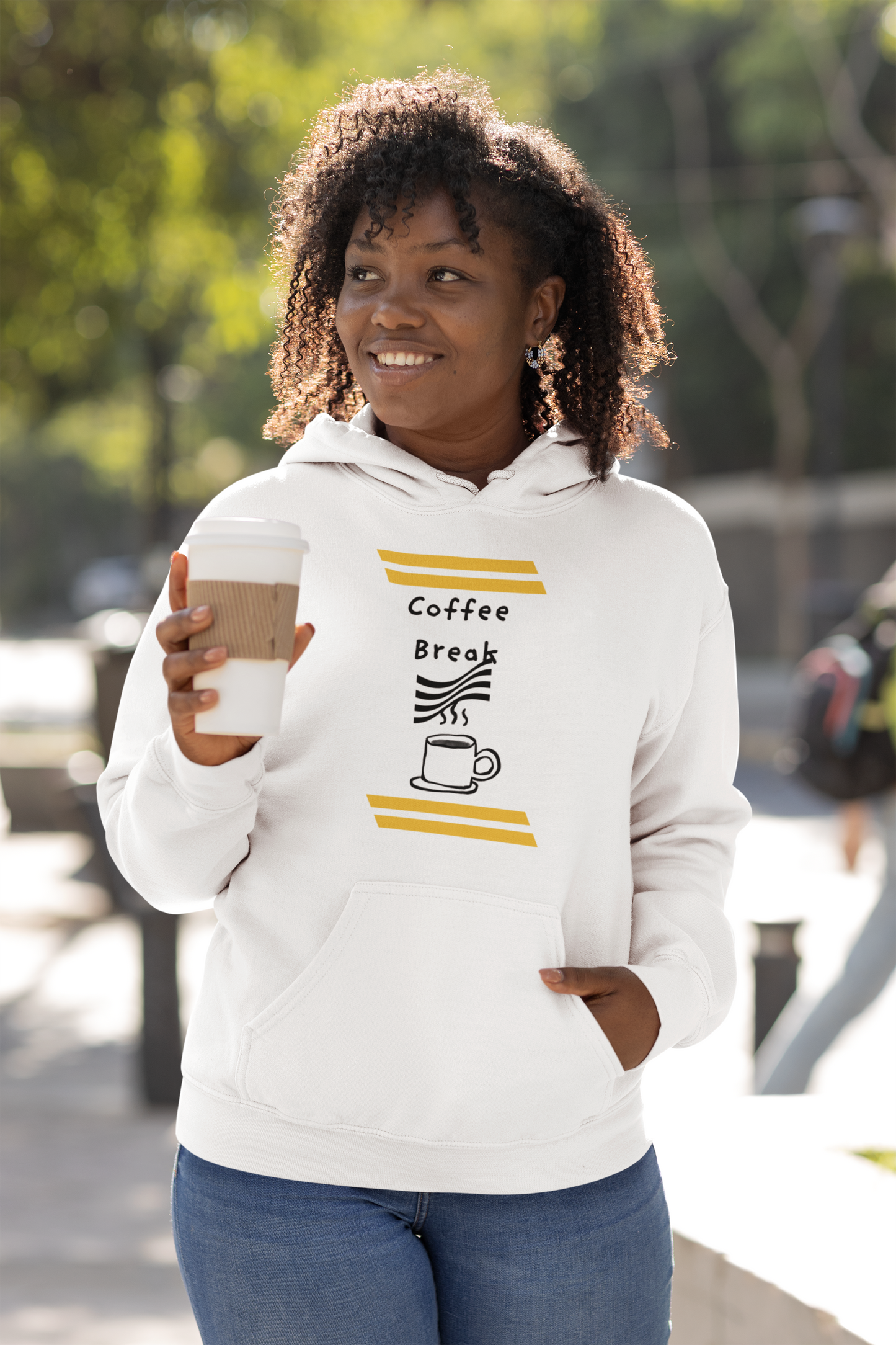 Coffee Break Unisex essential eco hoodie
